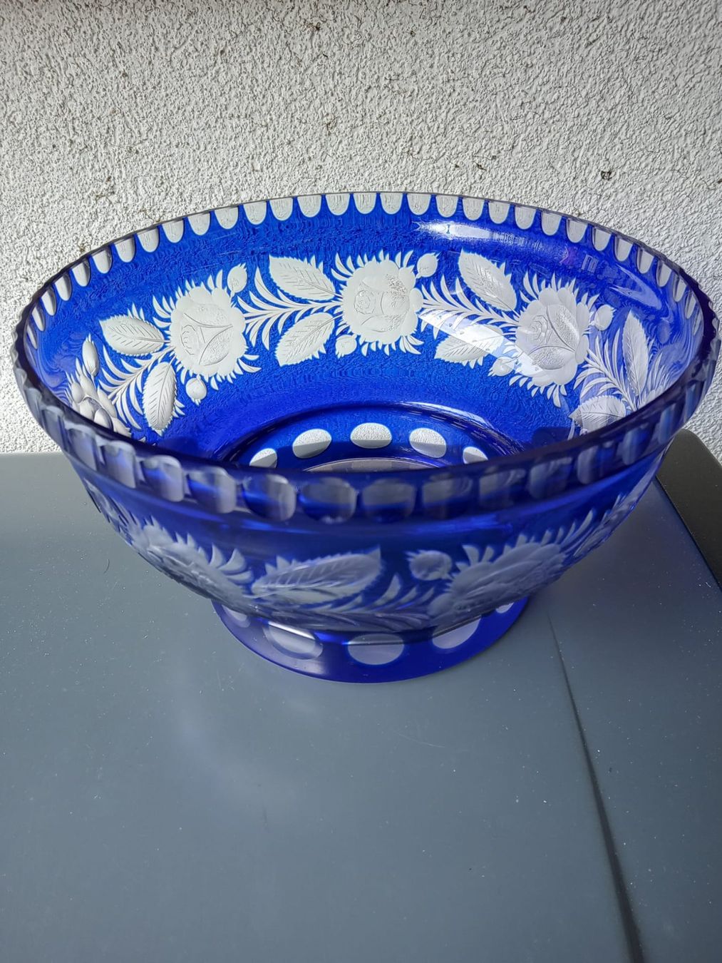 Ciotole: Kristallschale blau – Usato da Villmergen venduto da stier74 1