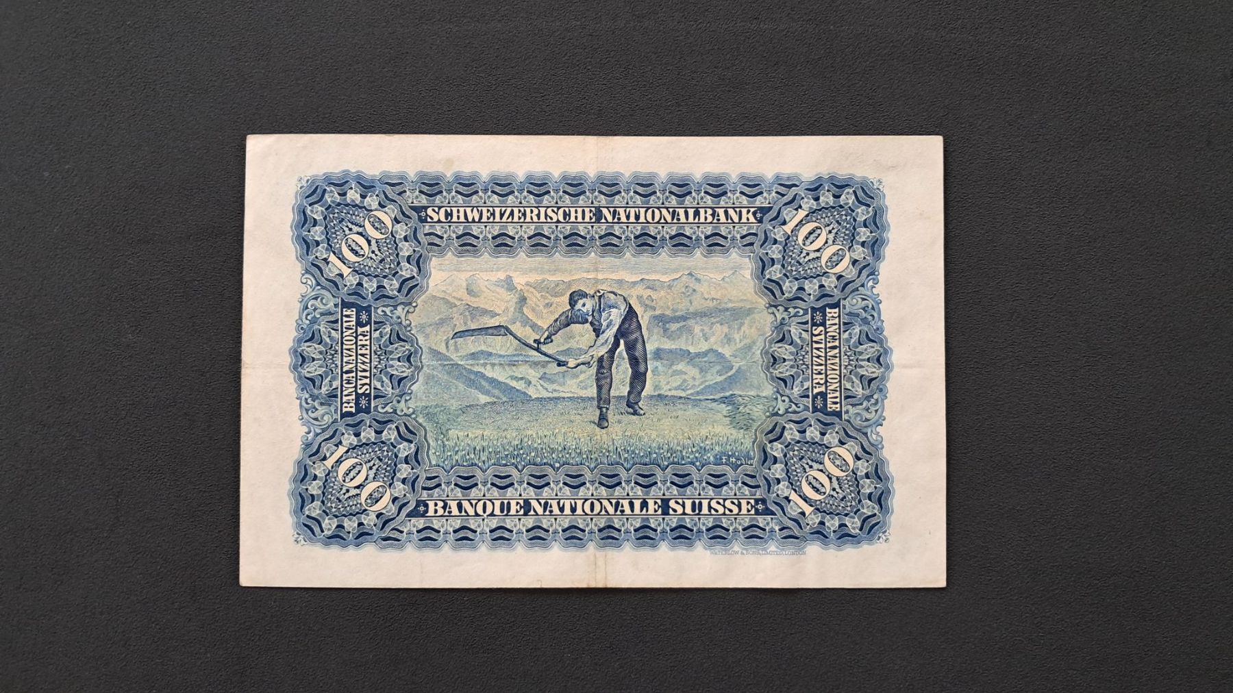 Banconote: Schweiz 100 Franken 1938 – Nuovo e nell'imballaggio originale da Lufingen venduto da E-Auktion 1