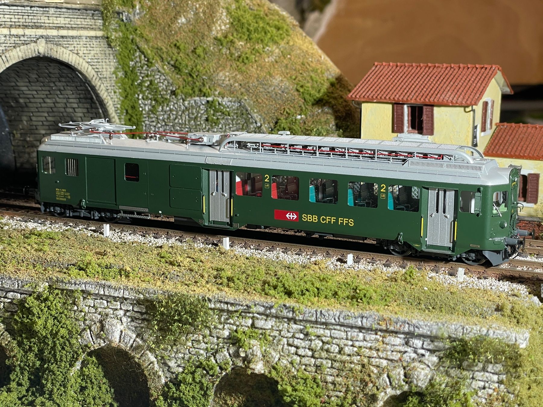 HRF Modellini di ferrovie: HRF, BDe 4/4 der SBB 1632 – Usato da Hofstetten ZH venduto da kroki66