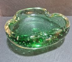 Murano Aschenbecher „Bullicante“ Grün – Mid-Century um 1960