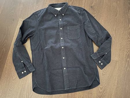 Flannelhemd von Muji Japan, Dunkelblau, L