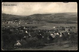 AK Dintikon, Totalansicht, 1913