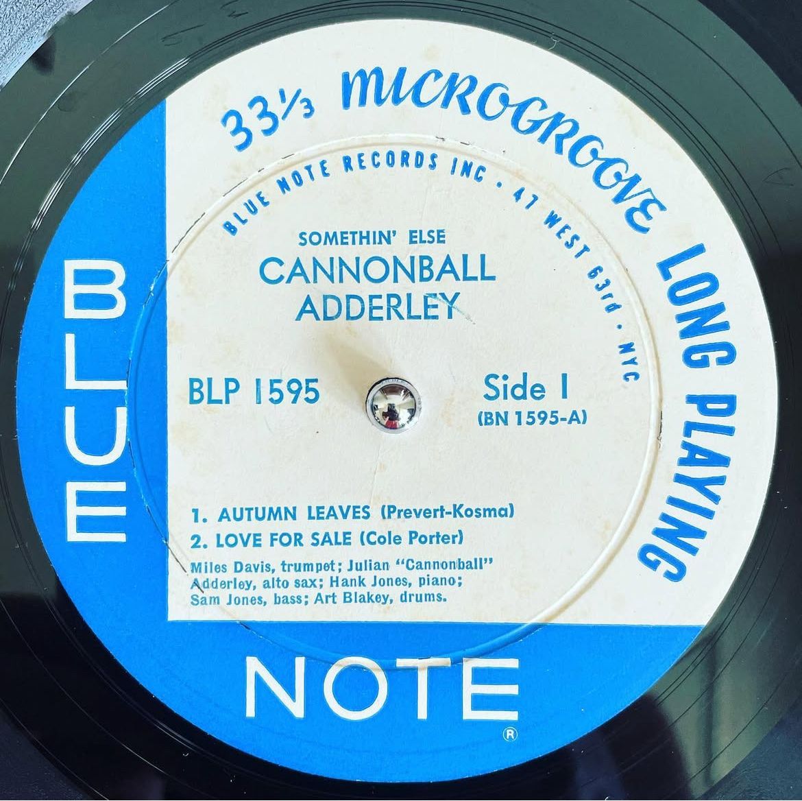Schallplatten: Somethin' Else Cannonball Adderley 1960 – US – Gebraucht aus Basel von porkpierecords 3