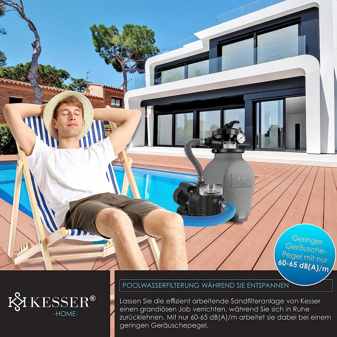 Piscines: Sandfilteranlage 10200 L/h 400W grau – Neuf avec emballage d'origine à Bottighofen par zaap 7