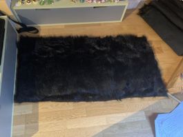 black fake fur