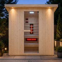 KOMBI Traditionelle OUTDOOR Sauna + Infrarotkabine PAMPLONA