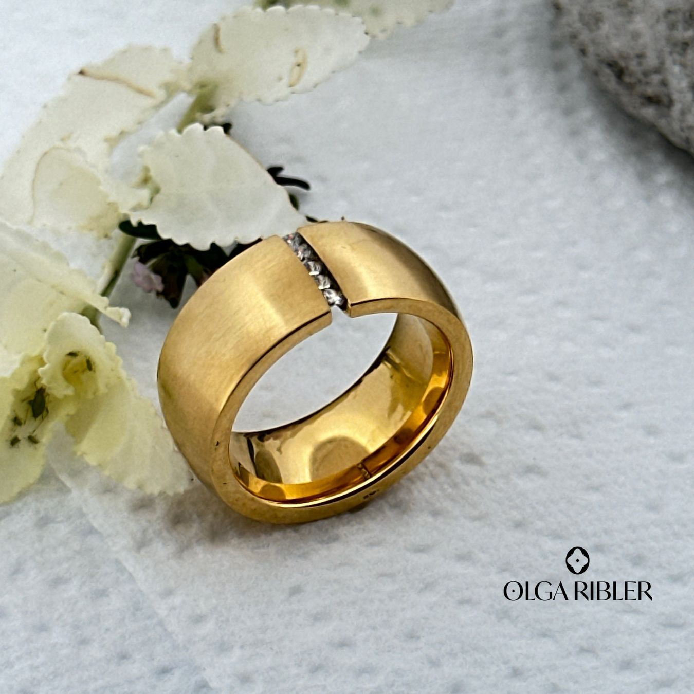 Olga Ribler Bagues: Statement Ring Edelstahl - matt - Grösse 62 – Neuf (Voir description) à Luzern par Schmuckoutlet 5
