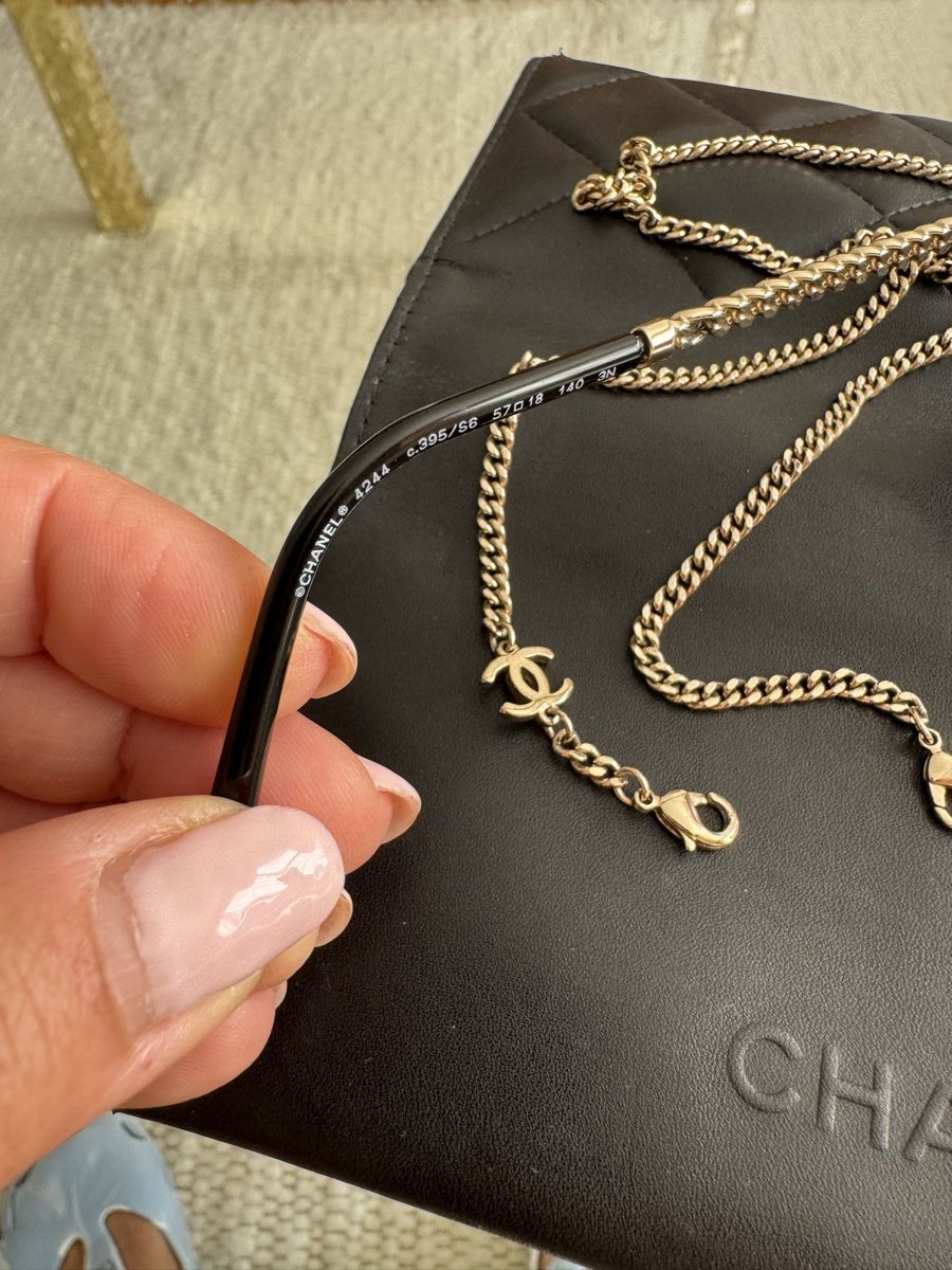 Chanel Occhiali & Lenti: CHANEL Sonnenbrille mit Kette – Nuovo (secondo la descrizione) da Steinhausen venduto da Mimirose114 5