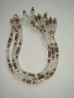 🤩3 ETHNO-ARMBÄNDER SILBER & AQUAMARINE NEU