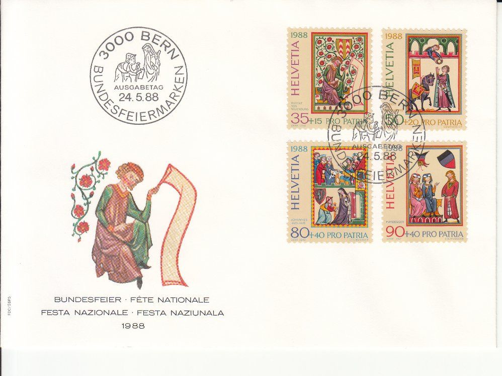 Tutti i francobolli: SBK B219 - B222 FDC – Usato da Bürglen TG venduto da StampGraf