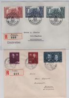 2 Eingeschriebene Briefe von Liechtenstein 1x1939 / 1x1943