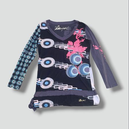 Desigual vintage graphic loose long sleeve retro (ed hardy)