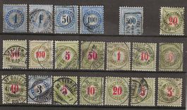TAX99 - Lot de timbres taxe type chiffre