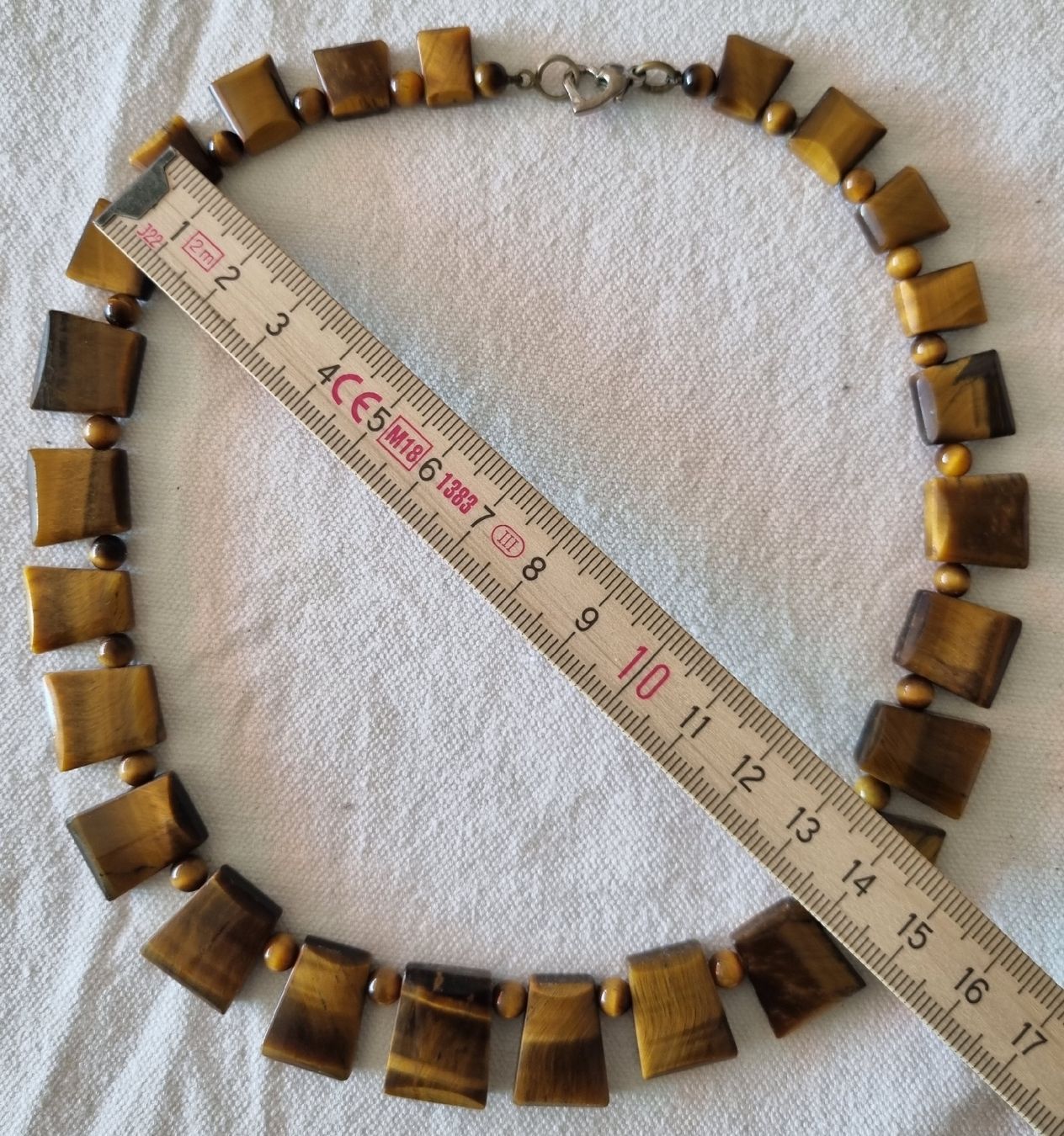 Catenine: Collier Oeil de Tigre Vintage, formes Géométriques Originale – Usato da Grand-Lancy venduto da Evelyne010 6