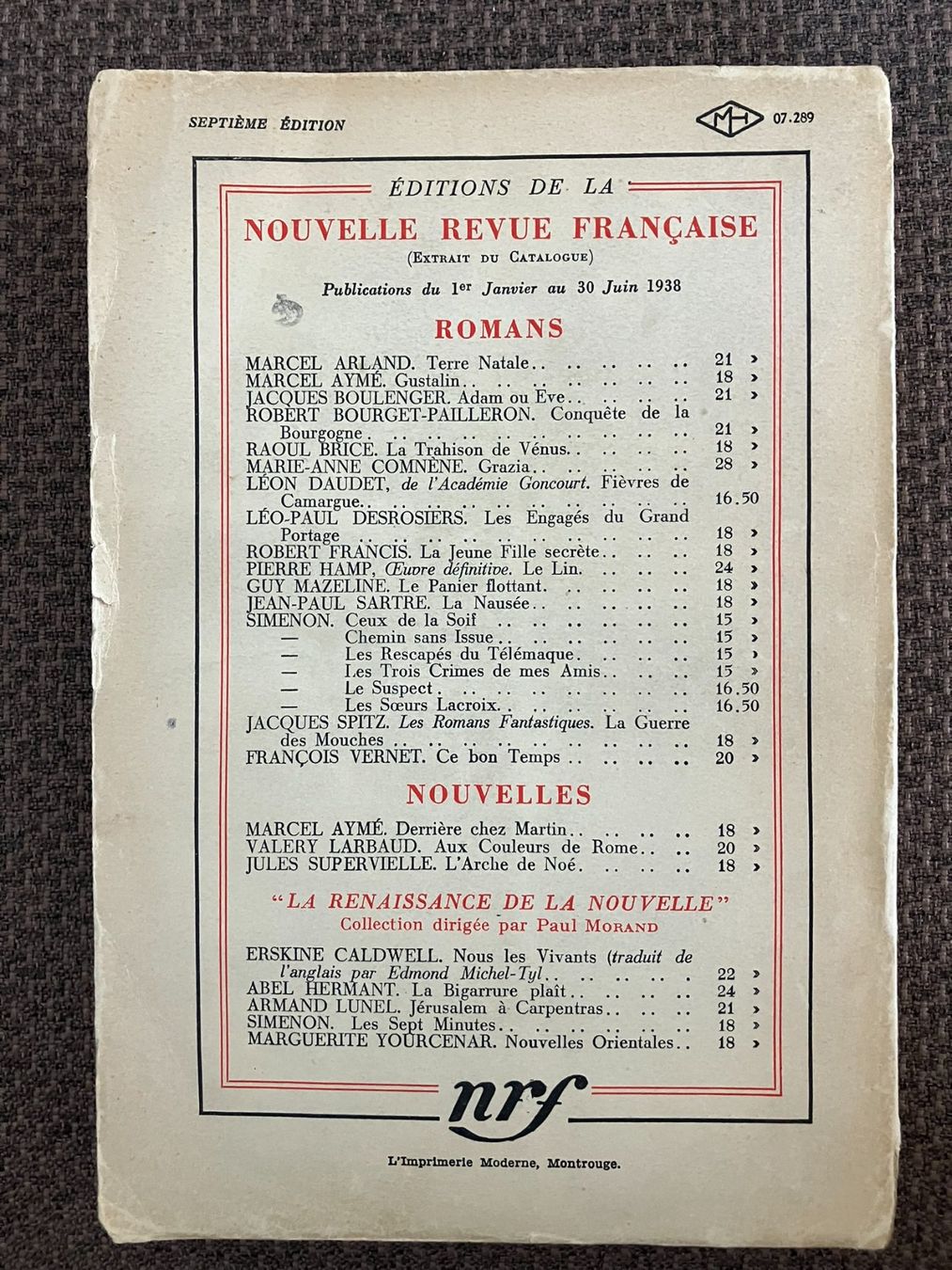 Livres: Mangeclous 1938 – D'occasion à Lausanne par hut_5q8h 1