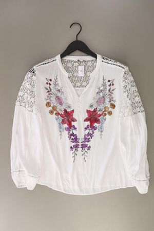 Desigual Langarmbluse Gr. M weiß