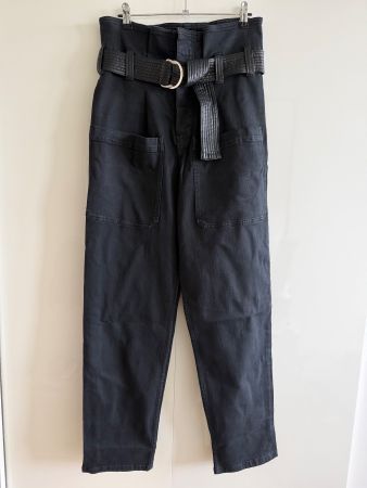 THE KOOPLES Pantalon taille haute paperbag noir