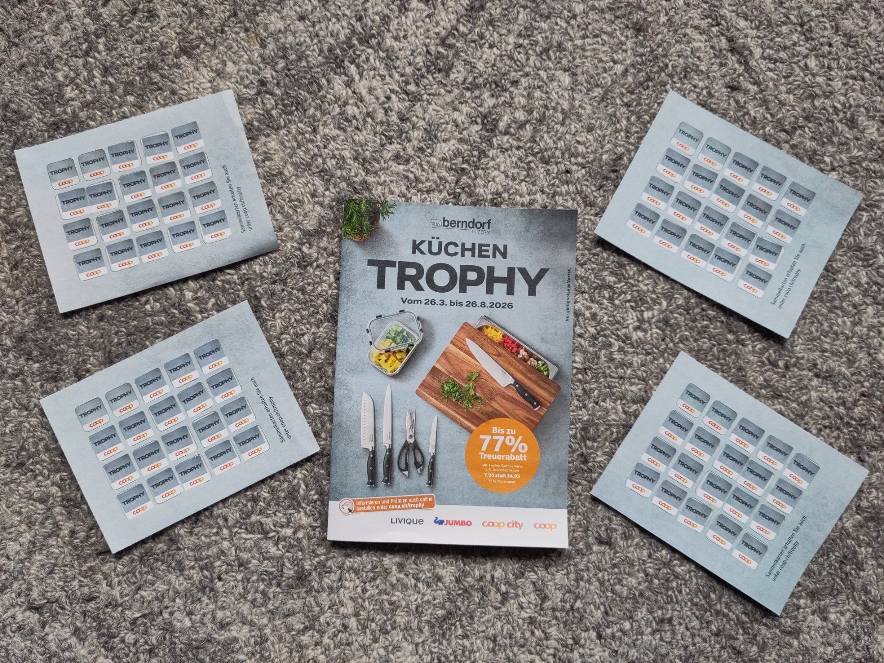 Coop Sammelmarken & -punkte: 7 volle Küchen Trophy Karten (Coop) – Neu (gemäss Beschreibung) aus Uettligen von Donroli