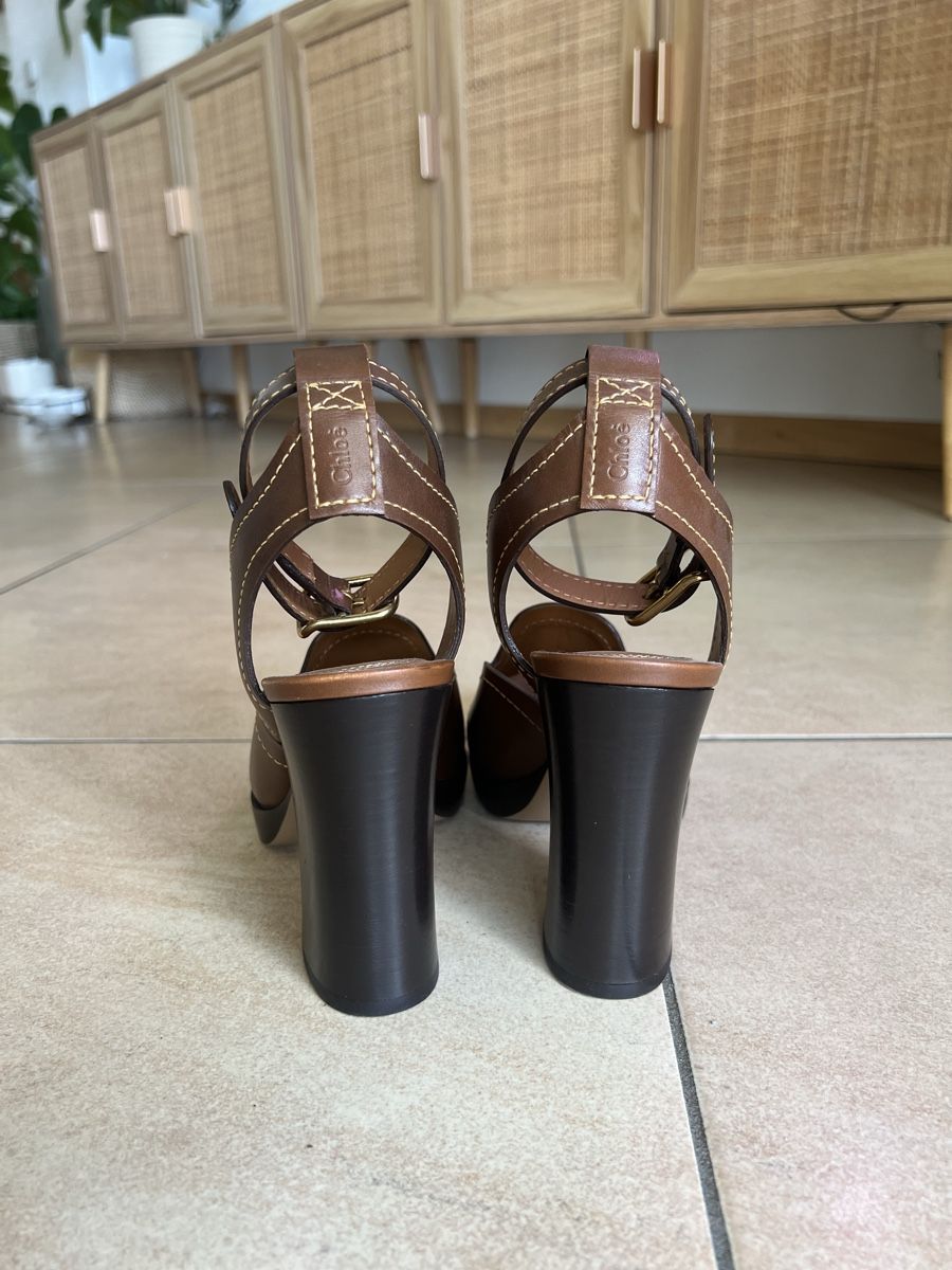 Chloé Damenschuhe: CHLOÉ - chaussures à talon en cuir brun – Neu (gemäss Beschreibung) aus Vinzel von Nadine_zd 2