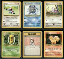 Vintage Pokémon Karten Base Set 1999 EN Lot of 6