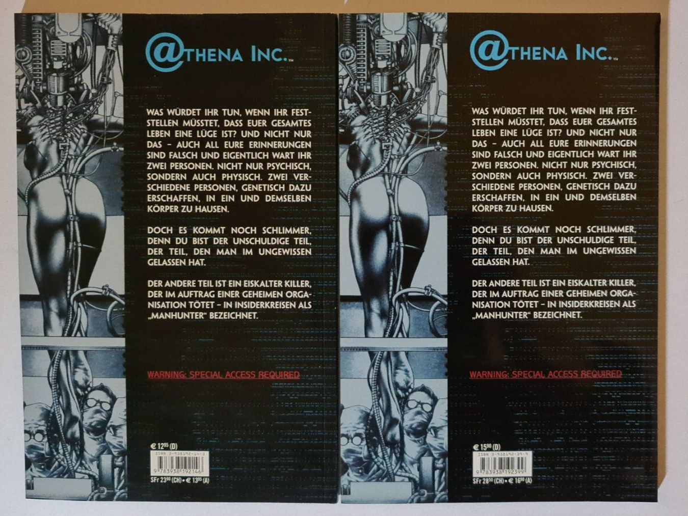 Fumetti: Athena Inc. The Manhunter Project, Infinity, Comic Hefte 1+2 – Usato da Aesch BL venduto da pri_fp8t 1