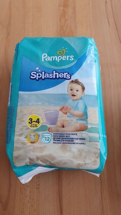 Pampers Splashers Schwimmwindeln Größe 3/4 - 36 Stück Wasserfeste Babywindeln | Für Pool & Strand