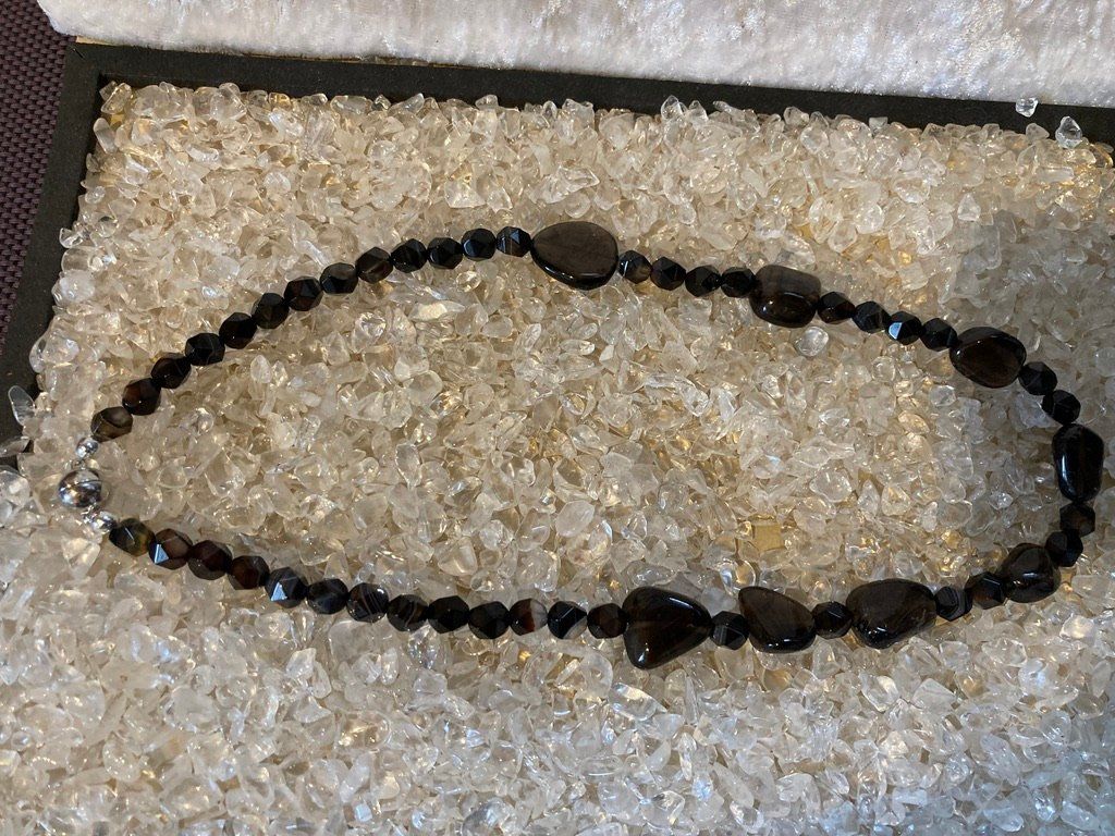 Ketten: Halskette - Rauchquarz/Achat – Neu (gemäss Beschreibung) aus Biberist von tl-schmuck