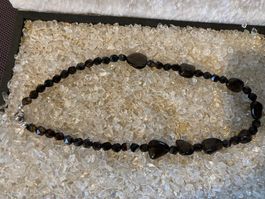 Halskette - Rauchquarz/Achat