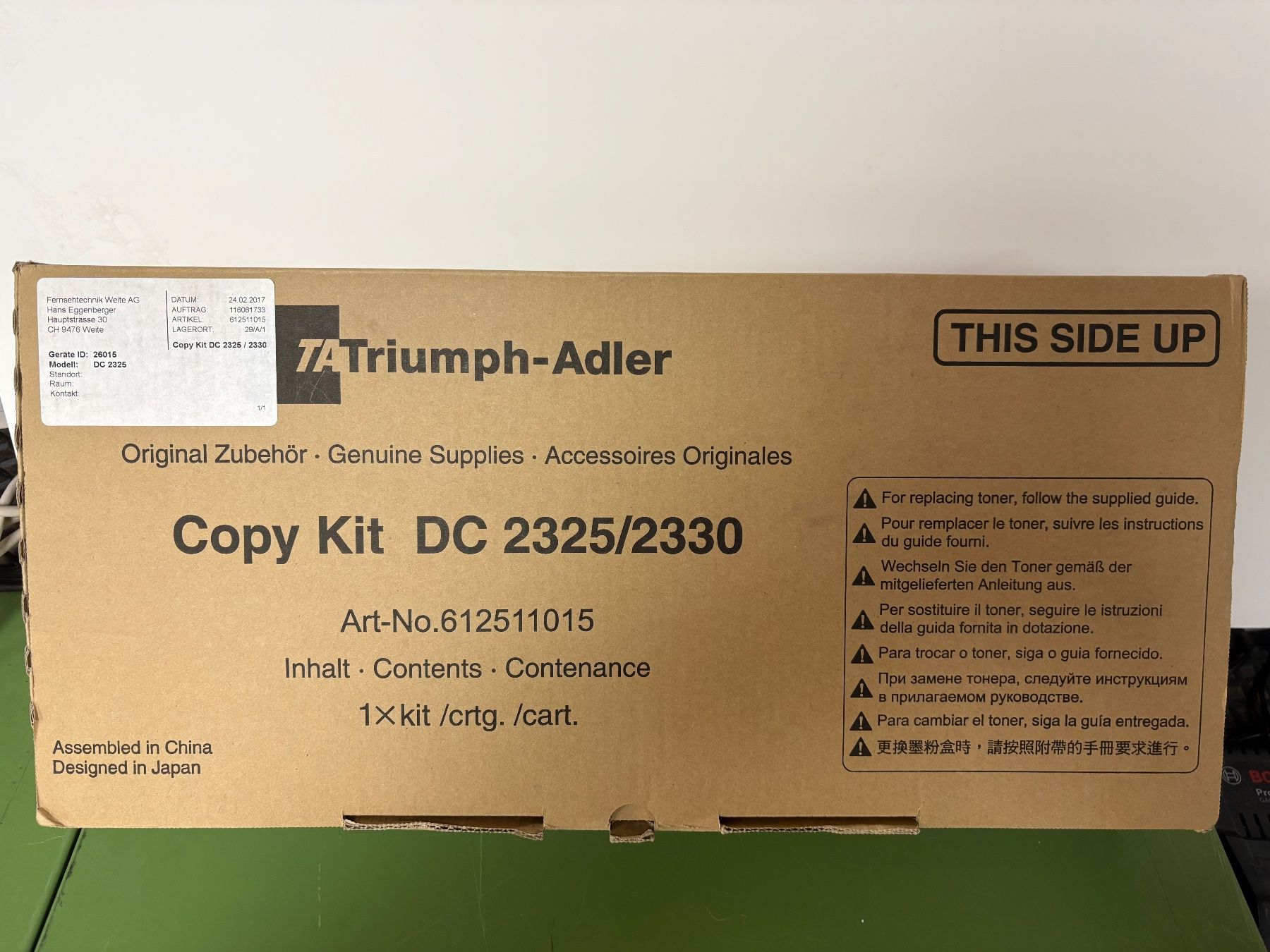 Fotocopiatrici: Triumph-Adler DC 2325/2330 Copy Kit – Usato da Weite venduto da FTW-AG