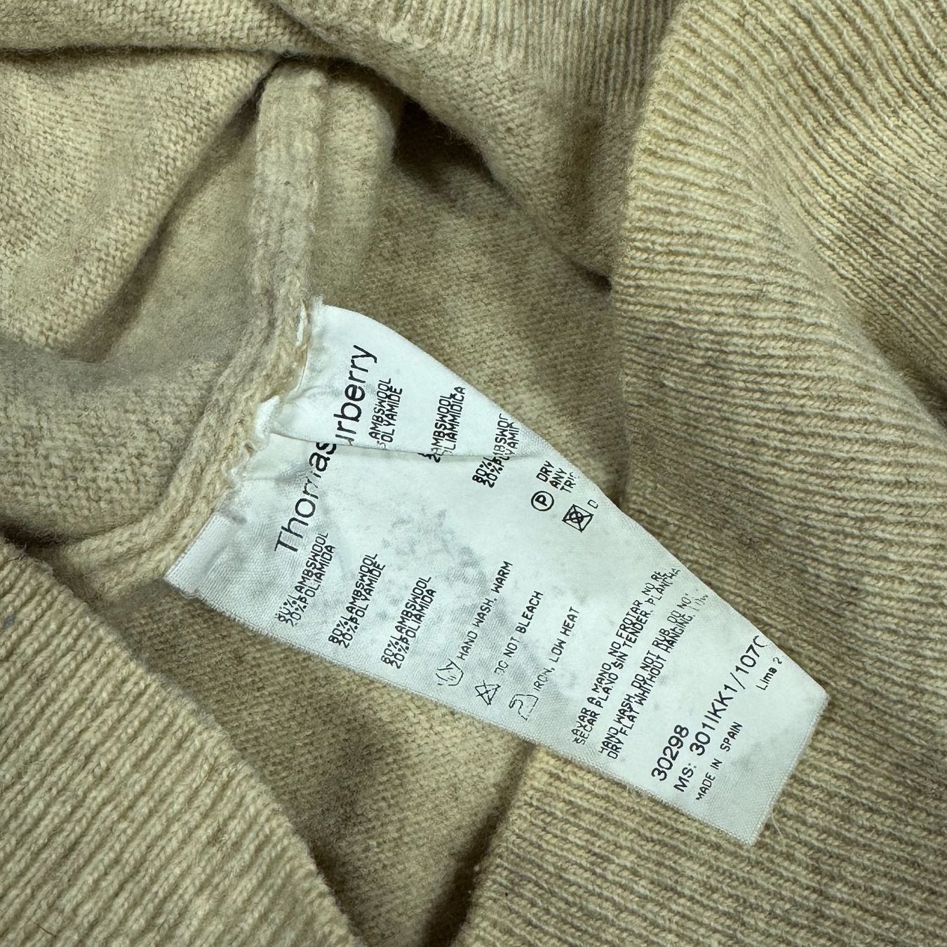 Burberry Pullover & Sweatshirts: Thomas Burberry lambswool vintage sweatshirt retro pull – Gebraucht aus St. Gallen von sourced_limited 3