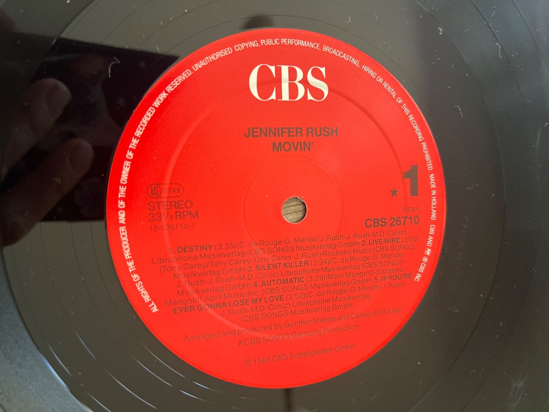 Schallplatten: A695/Jennifer Rush Movin' – Gebraucht aus Frutigen von Philippe_jsp 2