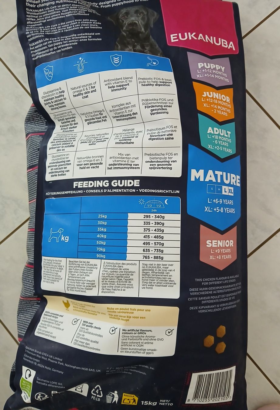Futter: Eukanuba mature L-XL (5 ans +) Poulet, 15 kg – Neu und originalverpackt aus Le Brassus von bla_7wxg 1