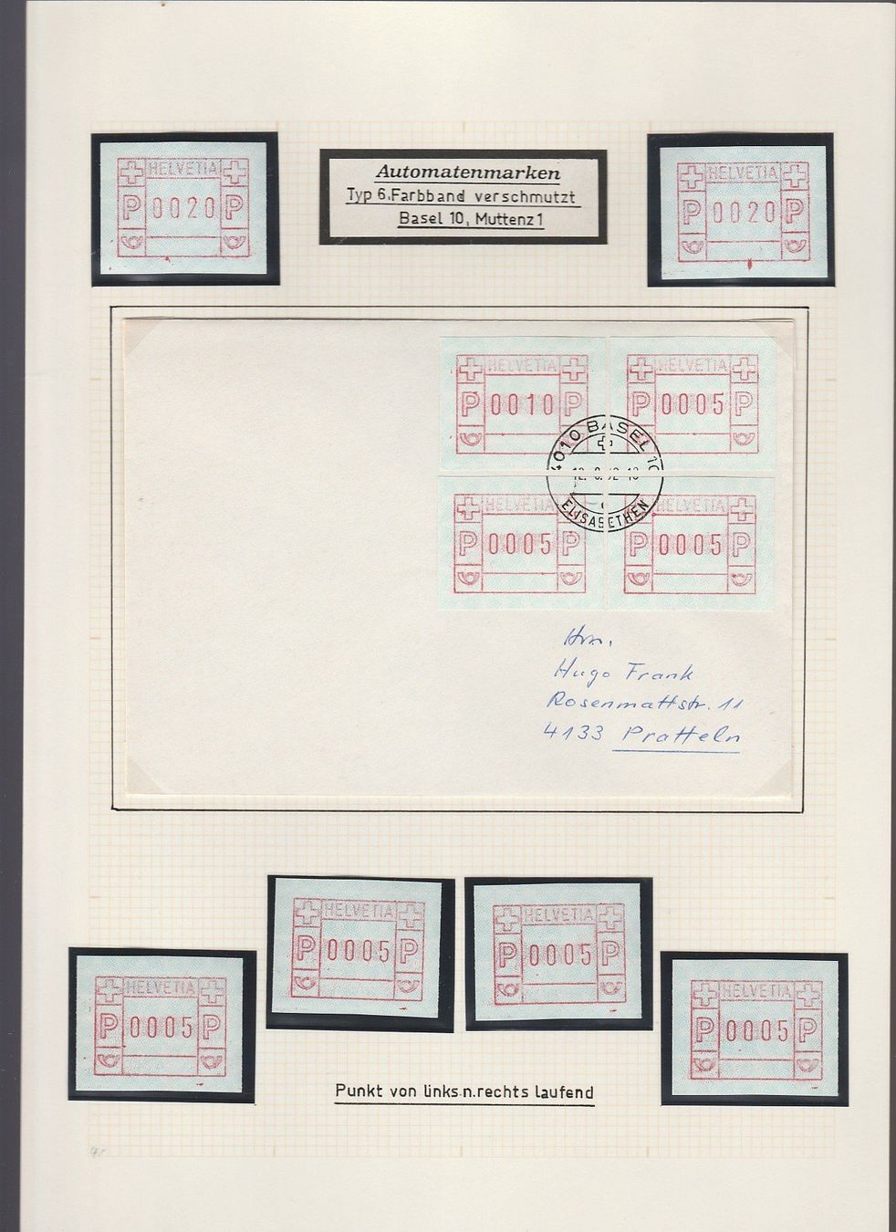 Tous les timbres: 6II Farbband verschumtzt – D'occasion à Oberglatt ZH par Wiedmi6