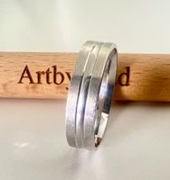 Linie & Licht – Silber Bandring 925 Meisterpunze CCF  Gr. 56