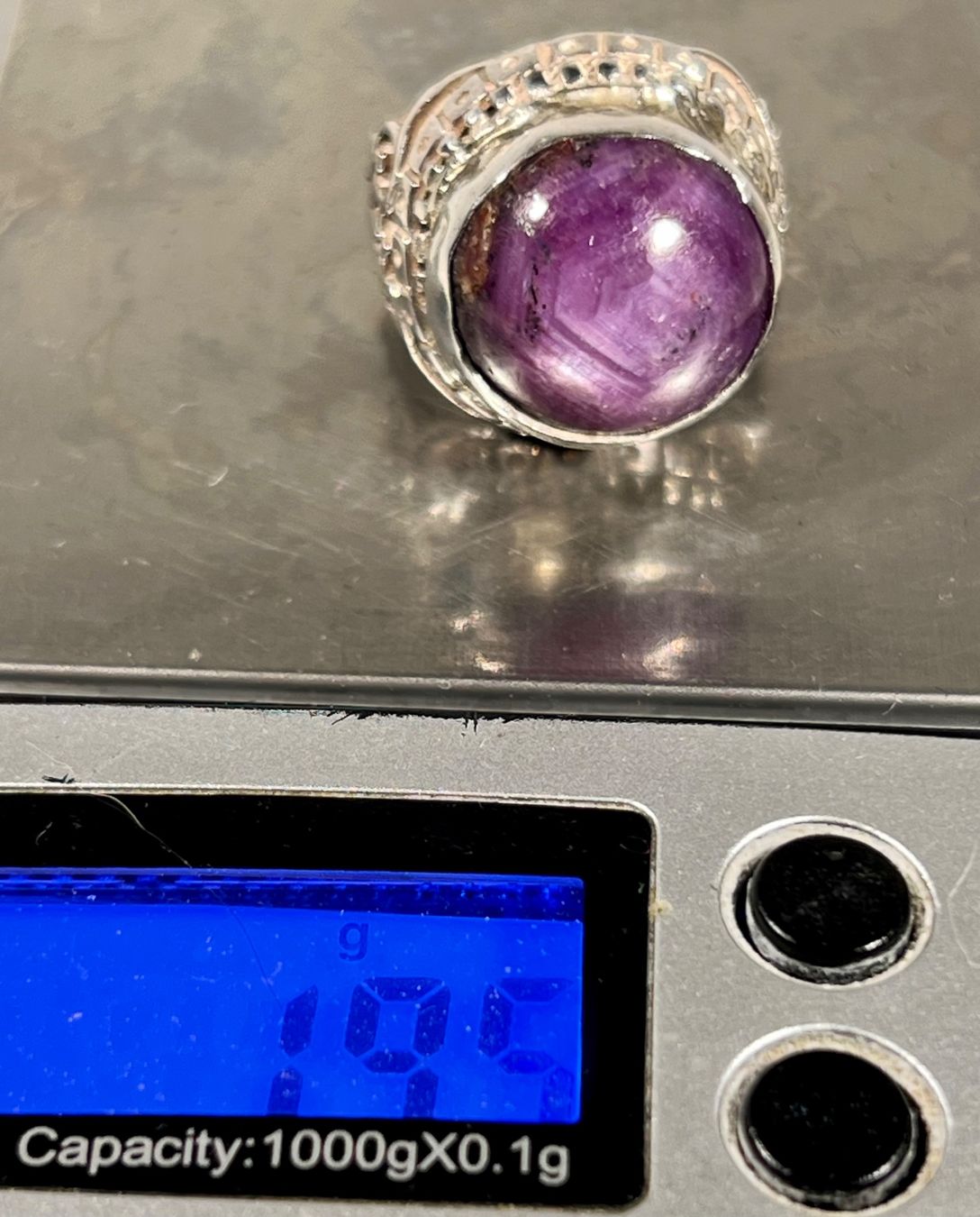 Ringe: Bague argent 925 avec rubis étoilé, doigt 56 – Gebraucht aus Genève von DELIRBEADS 9