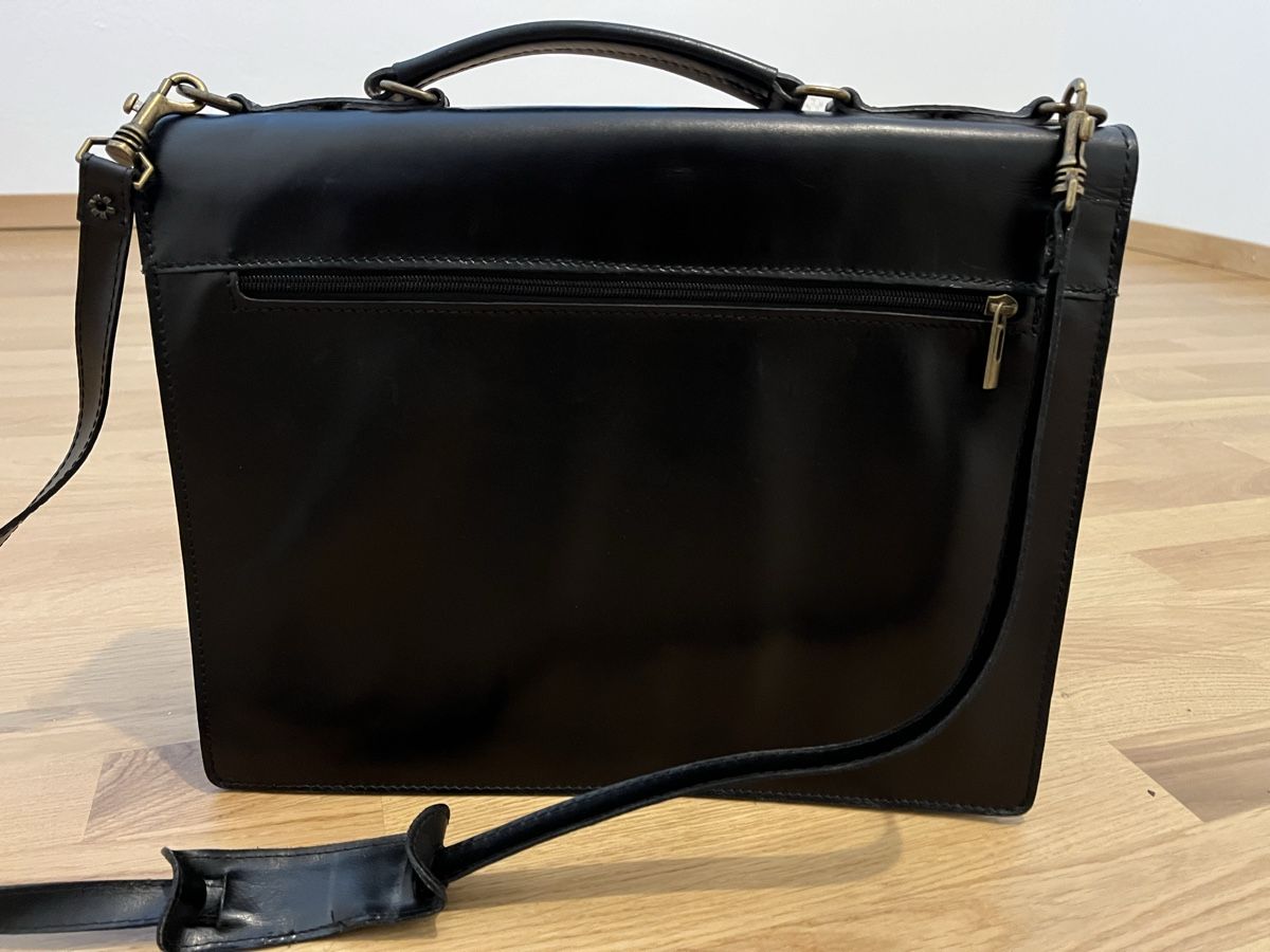 Koffer & Taschen: Leather Briefcase Black With Shoulder Strap Used – Gebraucht aus Kilchberg ZH von dom_mp8q 3