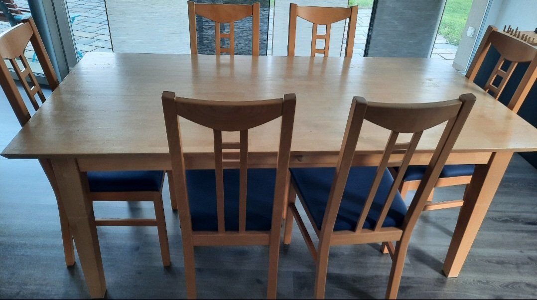 Micasa Set di tavolo e panche: Table en bois et 6 chaises – Usato da Cernier venduto da Malla16