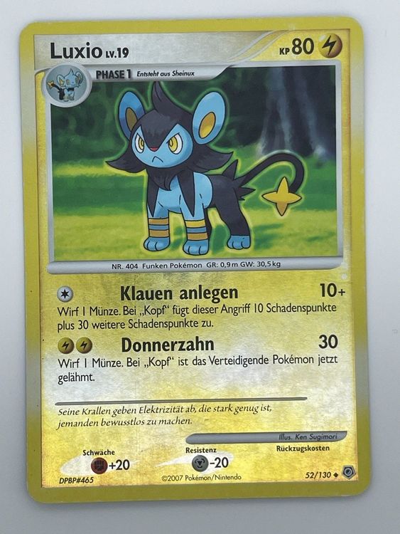 Luxio 52/130 Reverse Holo Pokémon Diamond & Pearl Kaufen auf Ricardo