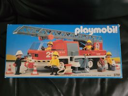 Playmobil Feuerwehr Drehleiter 3781 OVP Vintage