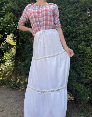 Gonna lunga bianca estiva - perfetta per le vacanze!