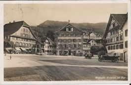 Karte Küssnacht (Dorfplatz mit alten Autos)