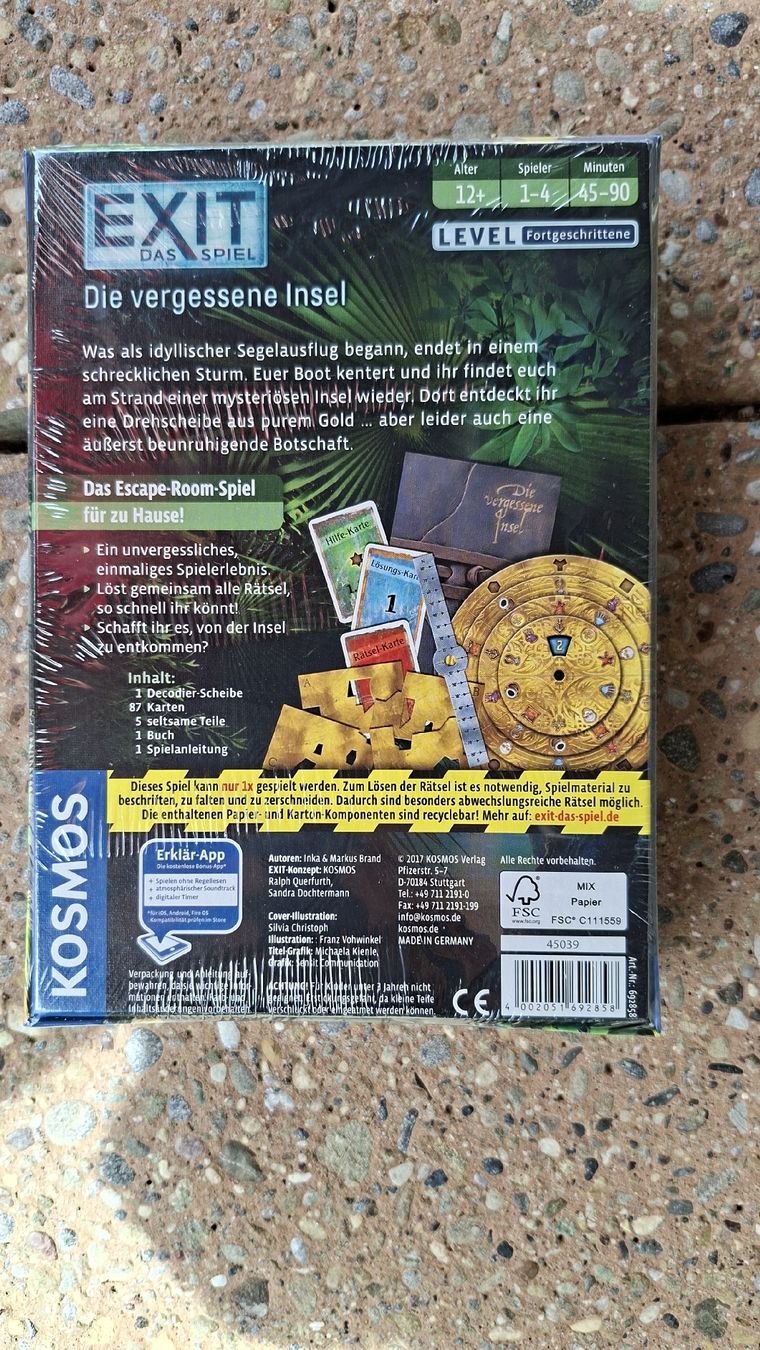 Giochi: Spiel EXIT Die vergessene Insel – Usato da Zürich venduto da Olivenbaum33 1