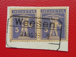 1926, BAHNPOST von Weesen SG, sauber Stempel