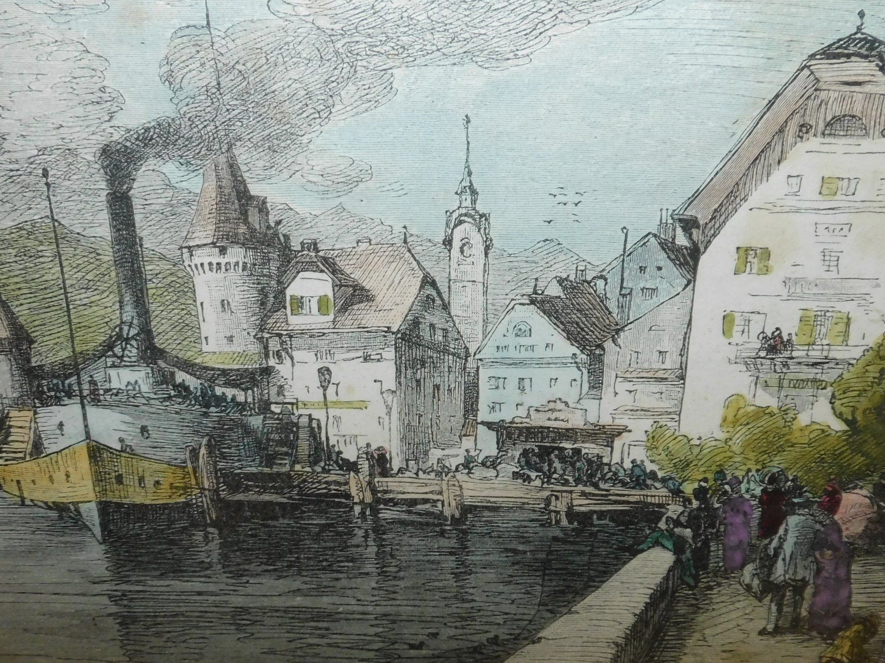 Grafica & Litografie: Graphik antike Graphik Luzern - Un Quai de Lucerne – Usato da Sursee venduto da 76 5