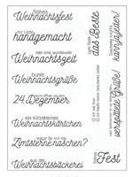 Silikonstempel Nr.499, Weihnachten, Texte