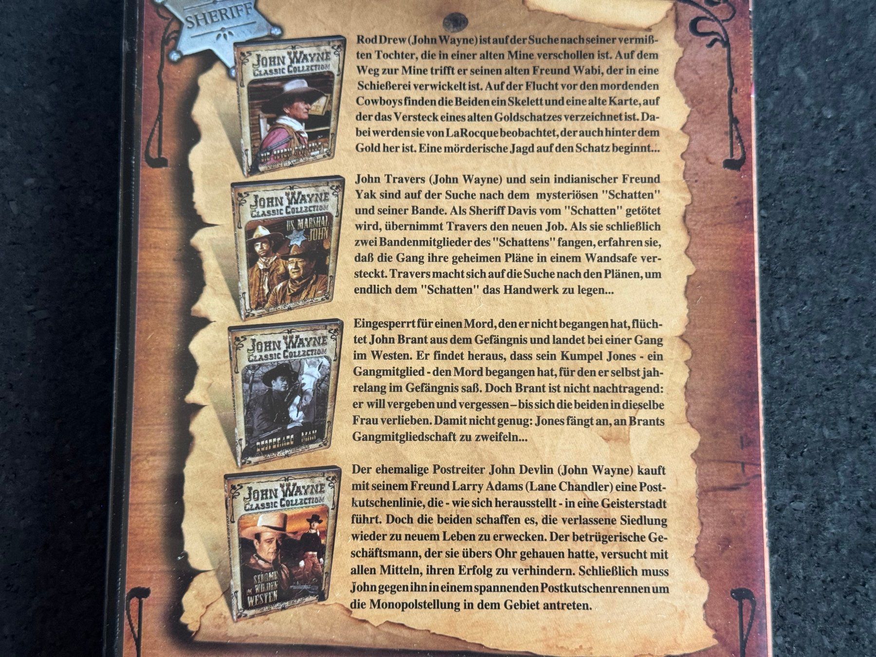 Tutti i DVDs: John Wayne Classic Collection 4 filme DVD Box DE/EN – Usato da Fribourg venduto da tschjoly 2