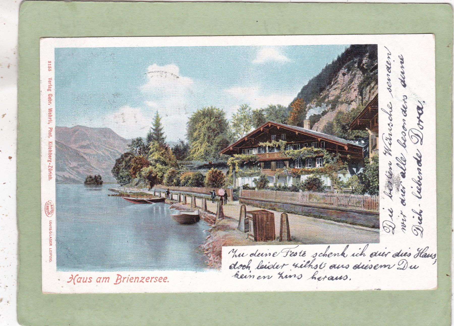 Cartoline postali: Haus am Brienzersee 1902 – Usato da Herisau venduto da Lisegrat2008