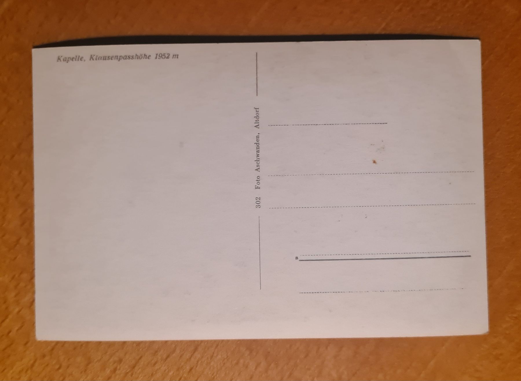 Cartoline postali: Klausen Passhöhe, Kapelle – Usato da Ebikon venduto da Donar50 1