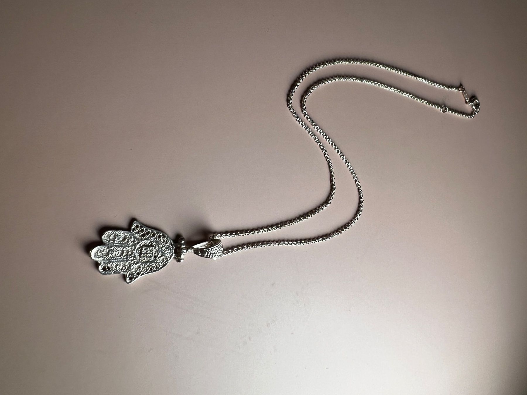 Catenine: Halskette inkl. Hand Fatima silber 925 – Usato da Zürich venduto da C.Bir