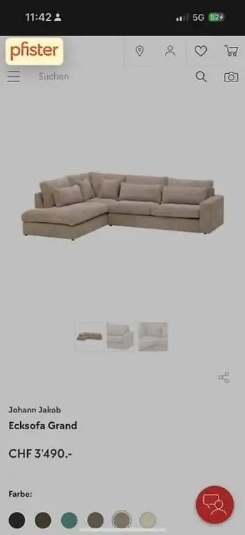Pfister Divani: Pfister Ecksofa Beige von Johan Jakob – Usato da Effretikon venduto da Aura_Briner 4